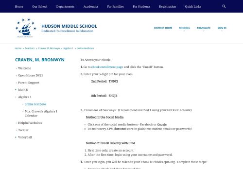 
                            7. Craven, M. Bronwyn / online textbook - Hudson City Schools