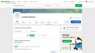 
                            9. Crawford Advisors Employee Benefits and Perks | Glassdoor