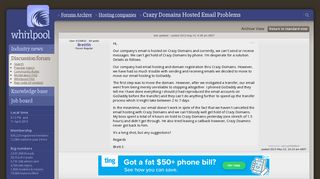 
                            11. Crazy Domains Hosted Email Problems - Web hosting - Whirlpool Forums