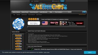 
                            6. Crazy Luck Casino Free $445 No Deposit Casino and Codes - 2016