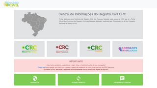 
                            11. CRC - Central de Informações do Registro Civil