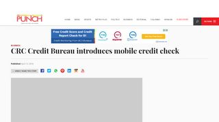 
                            7. CRC Credit Bureau introduces mobile credit check – Punch ...