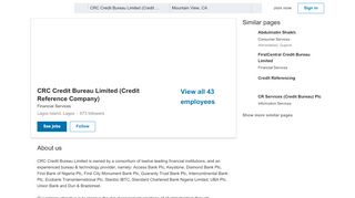 
                            6. CRC Credit Bureau Limited (Credit Reference Company) | LinkedIn