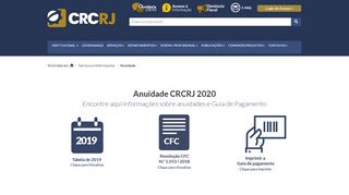 
                            2. CRCRJ - Serviços e Informações : Anuidade