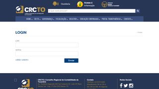 
                            9. CRCTO | Conselho Regional de Contabilidade do Tocantins Login