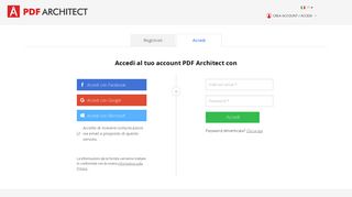 
                            5. Crea Account / Accedi - PDF Architect