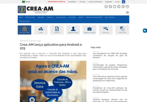 
                            8. Crea-AM lança aplicativo para Android e IOS - crea-am.org.br