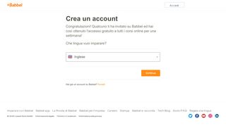 
                            2. Crea un account - Babbel.com