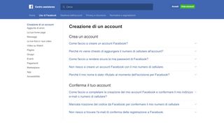 
                            4. Crea un account | Centro assistenza di Facebook | Facebook