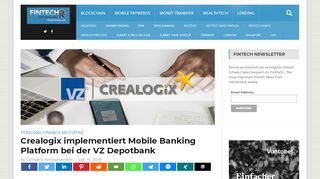 
                            8. Crealogix implementiert Mobile Banking Platform bei der VZ Depotbank