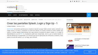 
                            11. Crear las pantallas Splash, Login y Sign Up - 1 - Prodidáctica