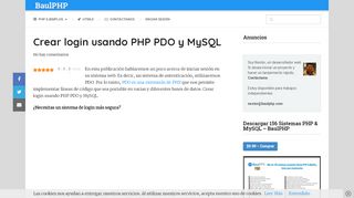 
                            6. Crear login usando PHP PDO y MySQL » BaulPHP