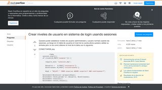 
                            4. Crear niveles de usuario en sistema de login usando sesiones ...