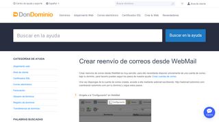 
                            6. Crear reenvío de correos desde WebMail - DonDominio