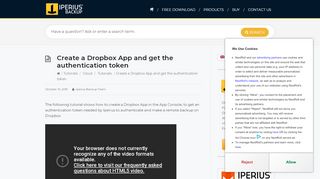 
                            9. Crear una aplicación de Dropbox y generar el token de autenticación