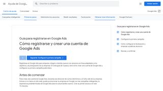 
                            4. Crear una cuenta de Google Ads: Cómo registrarse - Ayuda de ...