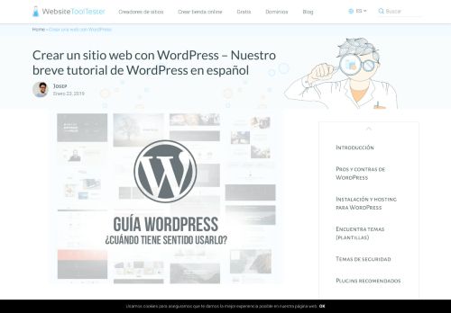 
                            10. Crear una página web con WordPress: Tutorial en español 2019