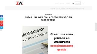 
                            9. Crear una web con acceso privado en WordPress - ZaragozaWebs