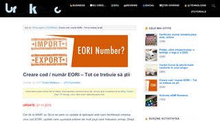 
                            5. Creare cod / număr EORI - Tot ce trebuie să știi » TUTORIALE ...