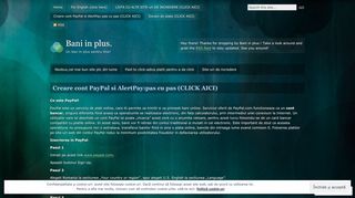 
                            8. Creare cont PayPal si AlertPay:pas cu pas (CLICK AICI) | Bani in plus.