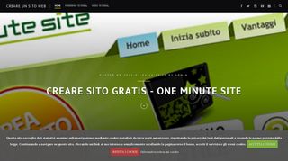 
                            8. Creare Sito Gratis - One Minute Site - Creare un sito web