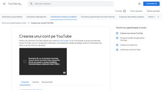 
                            3. Crearea unui cont pe YouTube - Computer - YouTube Ajutor