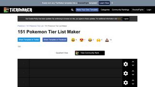 
                            13. Create a 151 Pokemon Tier List - Tier Maker