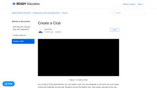 
                            13. Create a Club – Ready Education Help Desk