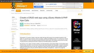 
                            7. Create a CRUD web app using JQuery Mobile & PHP Ajax Calls ...