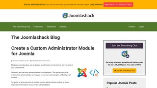 
                            6. Create a Custom Administrator Module for Joomla - Joomlashack