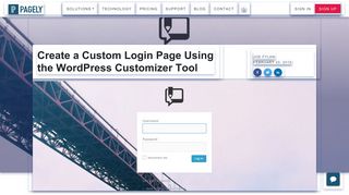 
                            10. Create a Custom Login Page with the WordPress Customizer - Pagely
