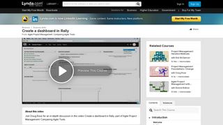 
                            8. Create a dashboard in Rally - Lynda.com