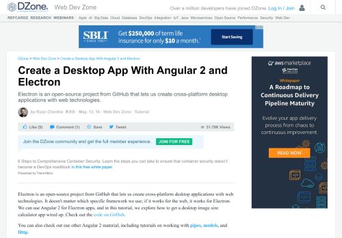 
                            5. Create a Desktop App With Angular 2 and Electron - DZone Web Dev