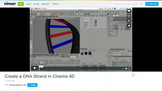 
                            12. Create a DNA Strand in Cinema 4D on Vimeo