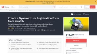 
                            13. Create a Dynamic User Registration Form from scratch | Udemy