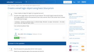 
                            6. Create a email login object using basic blue prism | edureka! Community