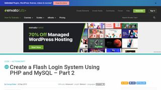 
                            2. Create a Flash Login System Using PHP and MySQL – Part 2