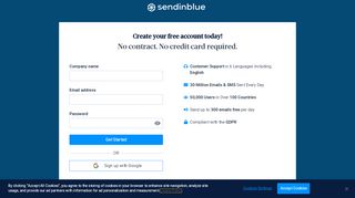 
                            4. Create a free account and send up to 300 emails per day - SendinBlue