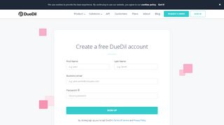 
                            2. Create a free account | DueDil