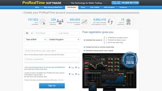 
                            3. Create a free account - ProRealTime