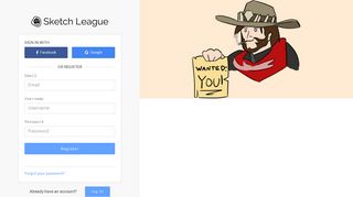 
                            3. Create a Free Account | Sketch League