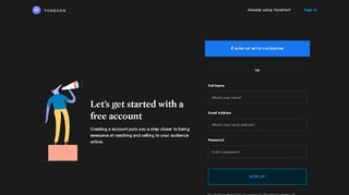 
                            3. Create A Free Account - ToneDen