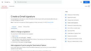 
                            5. Create a Gmail signature - Computer - Gmail Help - Google Support