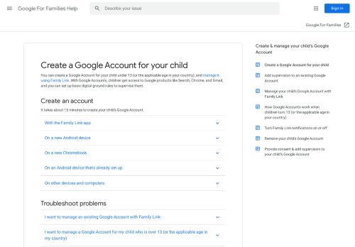 
                            10. Create a Google Account for your child - Google For Families Help