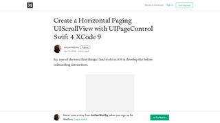 
                            7. Create a Horizontal Paging UIScrollView with UIPageControl Swift 4 ...