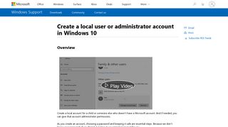 
                            3. Create a local user or administrator account in Windows 10