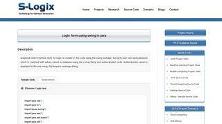 
                            10. Create a Login Form Using Swing Package In Java | S-Logix