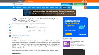 
                            1. Create A Login Form Validation Using PHP And WAMP / XAMPP