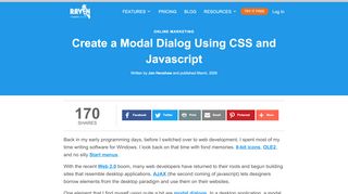 
                            5. Create a Modal Dialog Using CSS and Javascript - Raven Blog