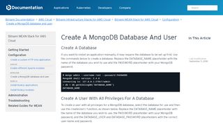 
                            10. Create a MongoDB database and user - Bitnami Documentation